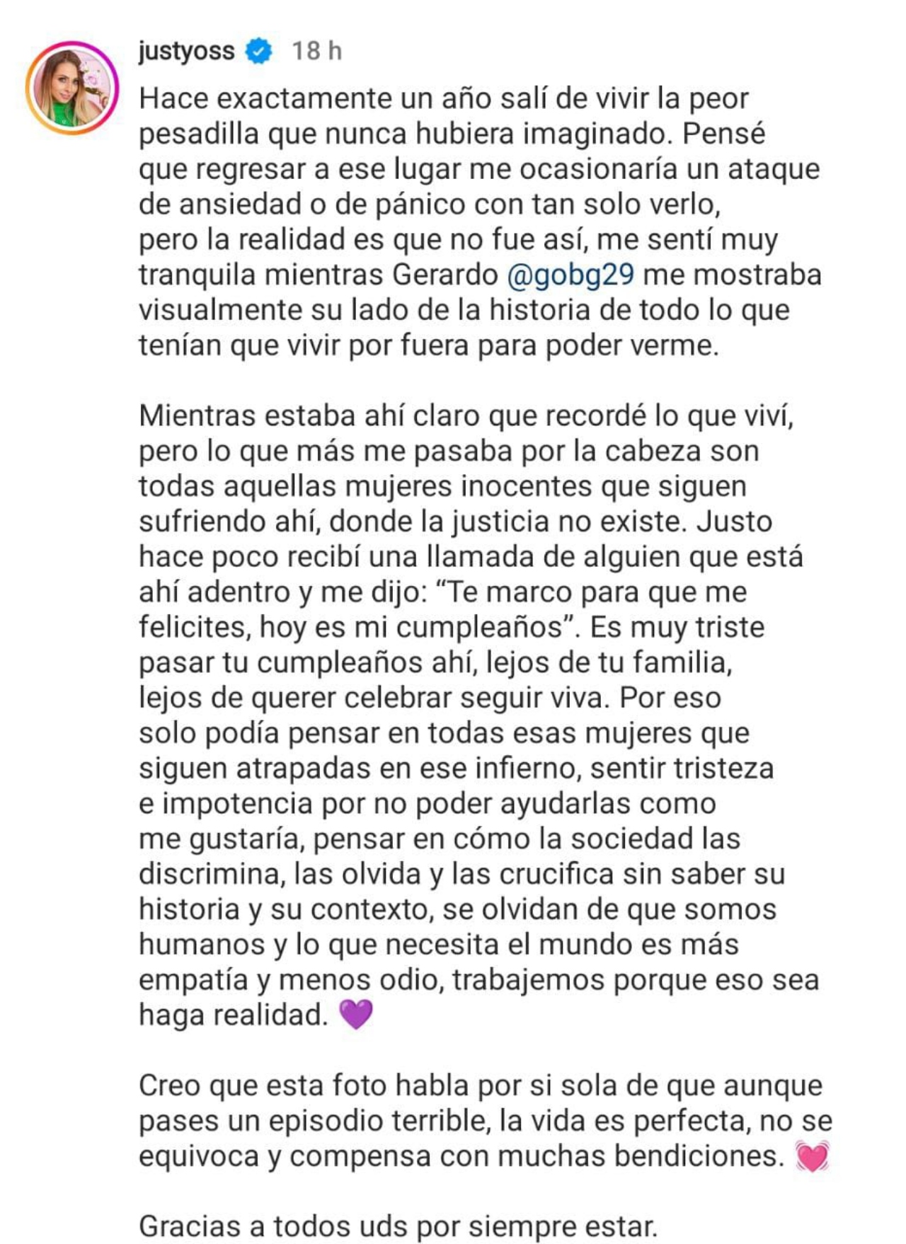 YosStop Instagram cárcel