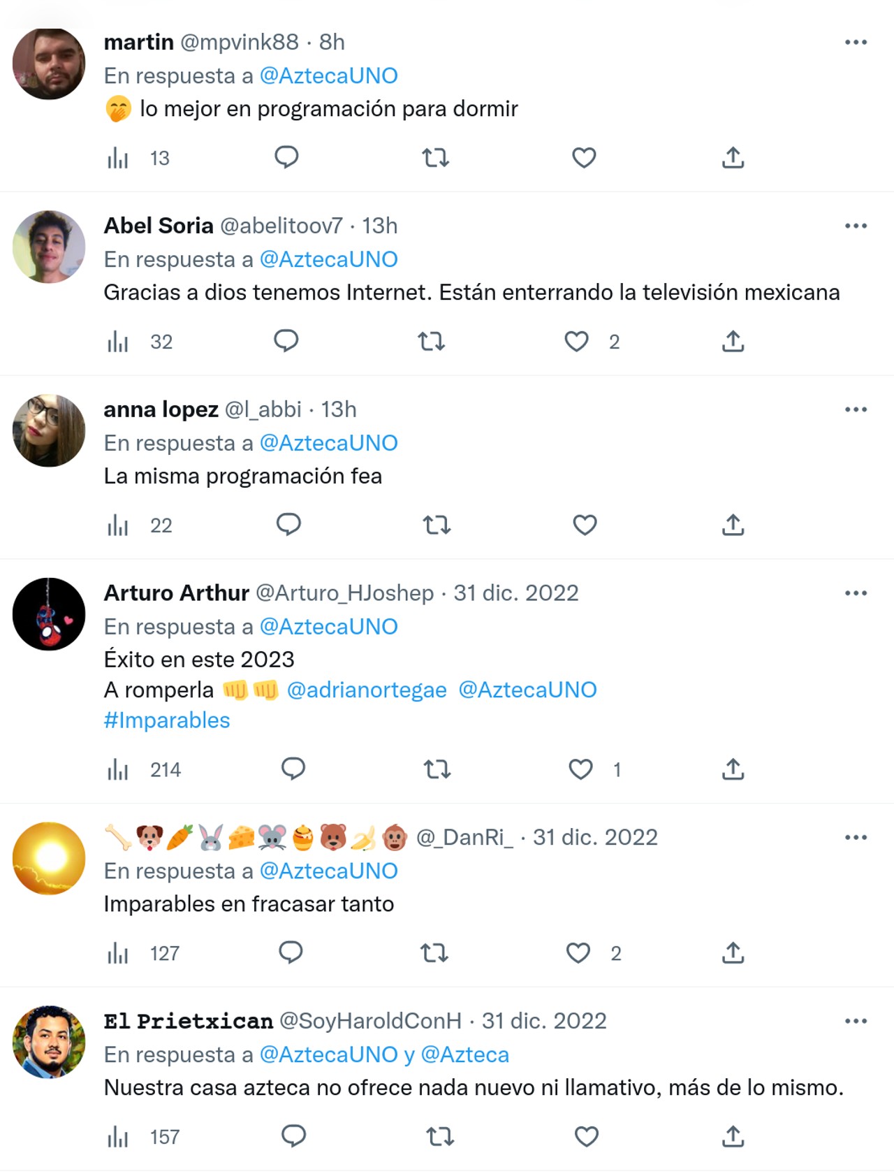 Tv Azteca programación