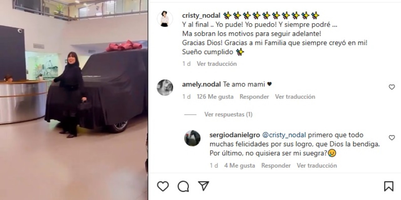 Cristy Nodal presume camioneta lujo millones