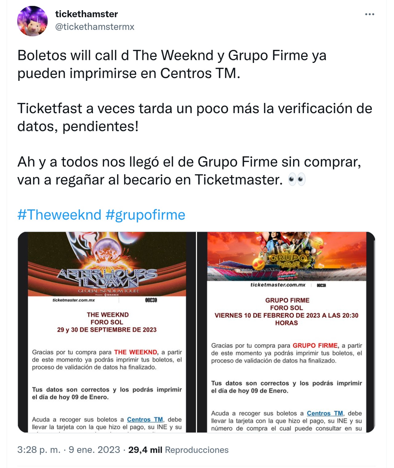 Ticketmaster Grupo Firme Weeknd