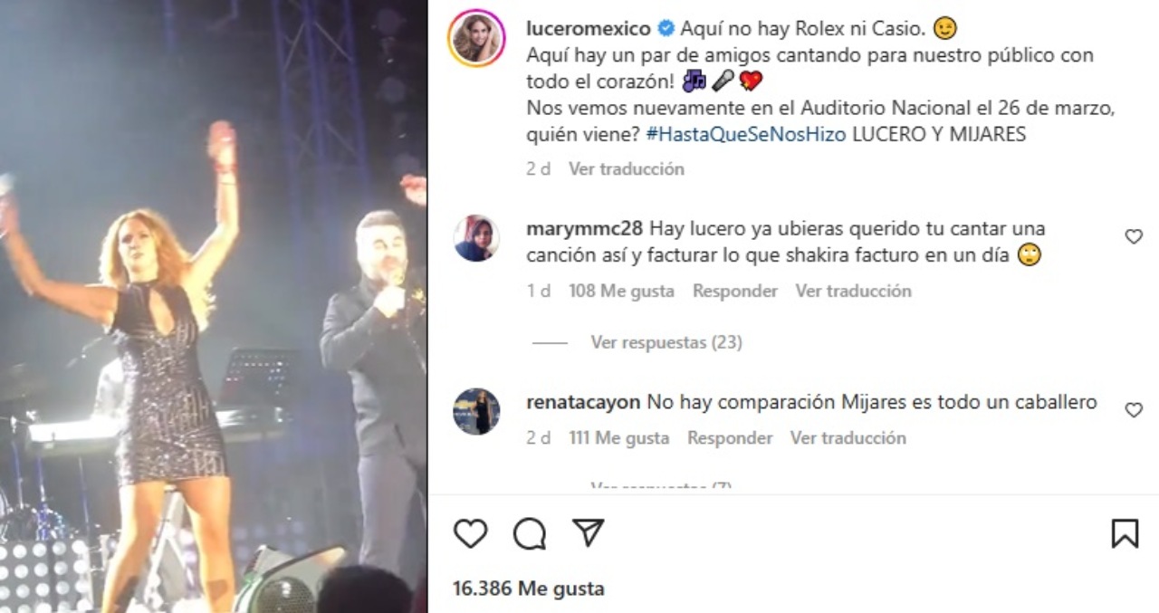 Mijares Lucero ni rolex ni casio