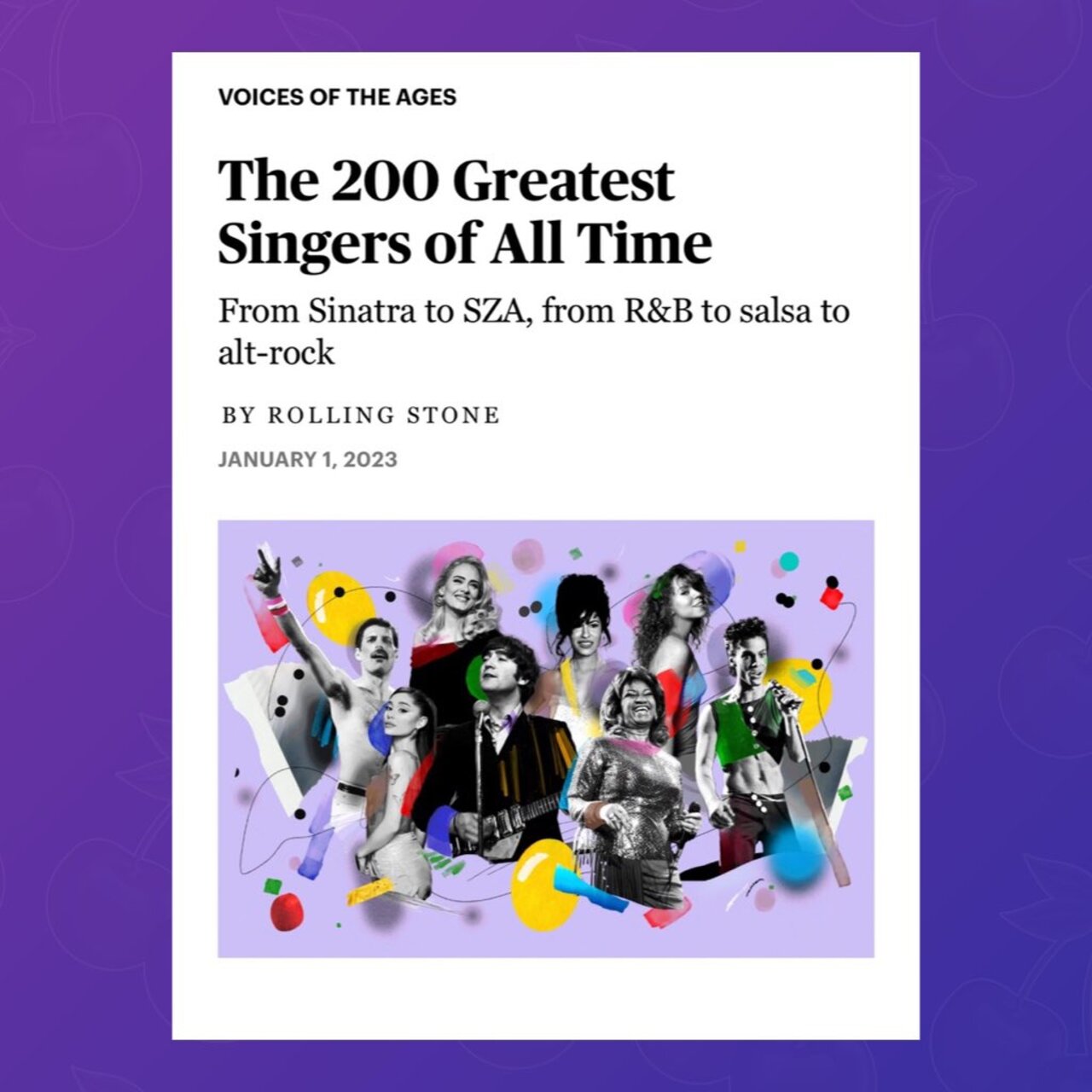 Revista Rolling Stone mejores cantantes 