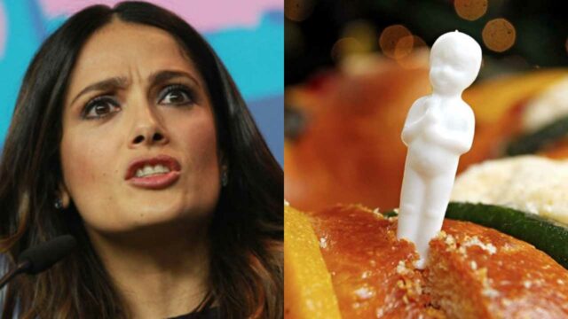 Destrozan a Salma Hayek por decirle "muÃ±eco" al niÃ±ito Dios de la rosca de reyes