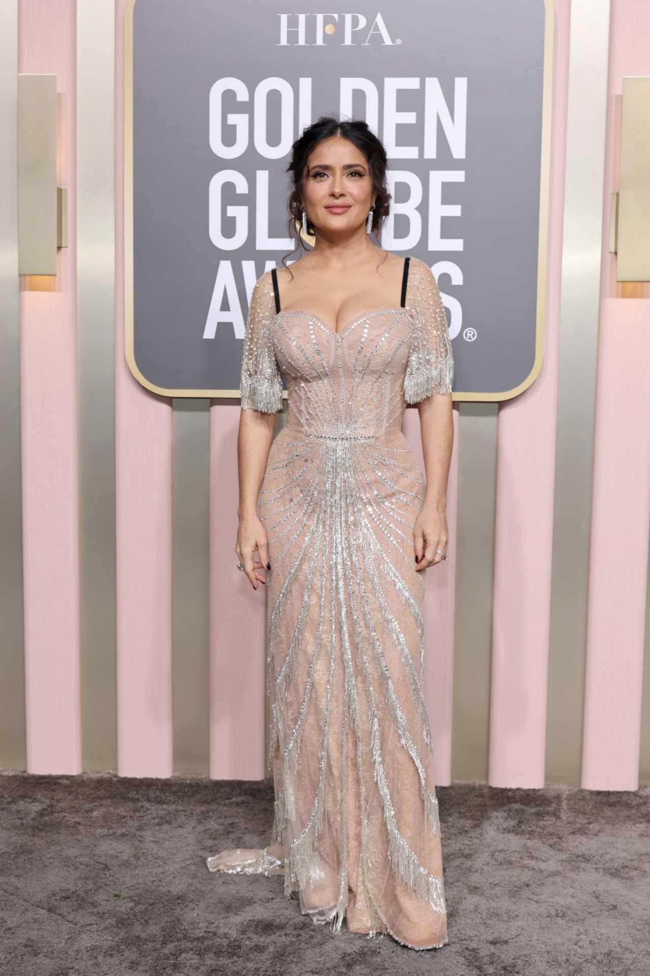 Salma Hayek en los Globos de Oro 2023