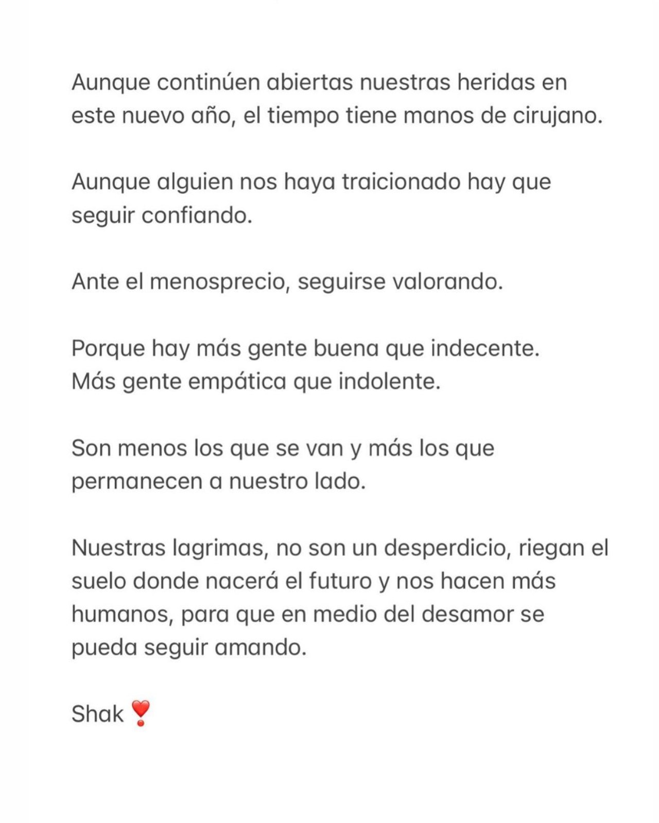 Shakira llama Pique traidor comunicado publicamente