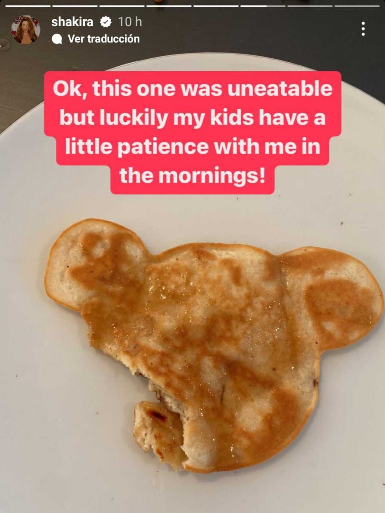Shakira desayuno hijos