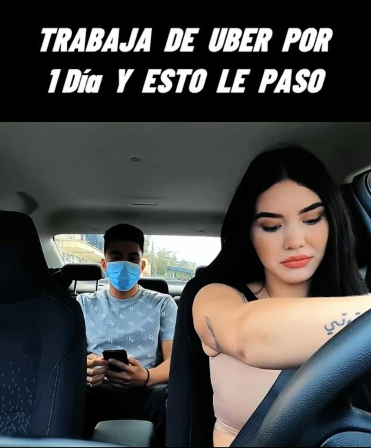 Chica muestra acoso en Uber