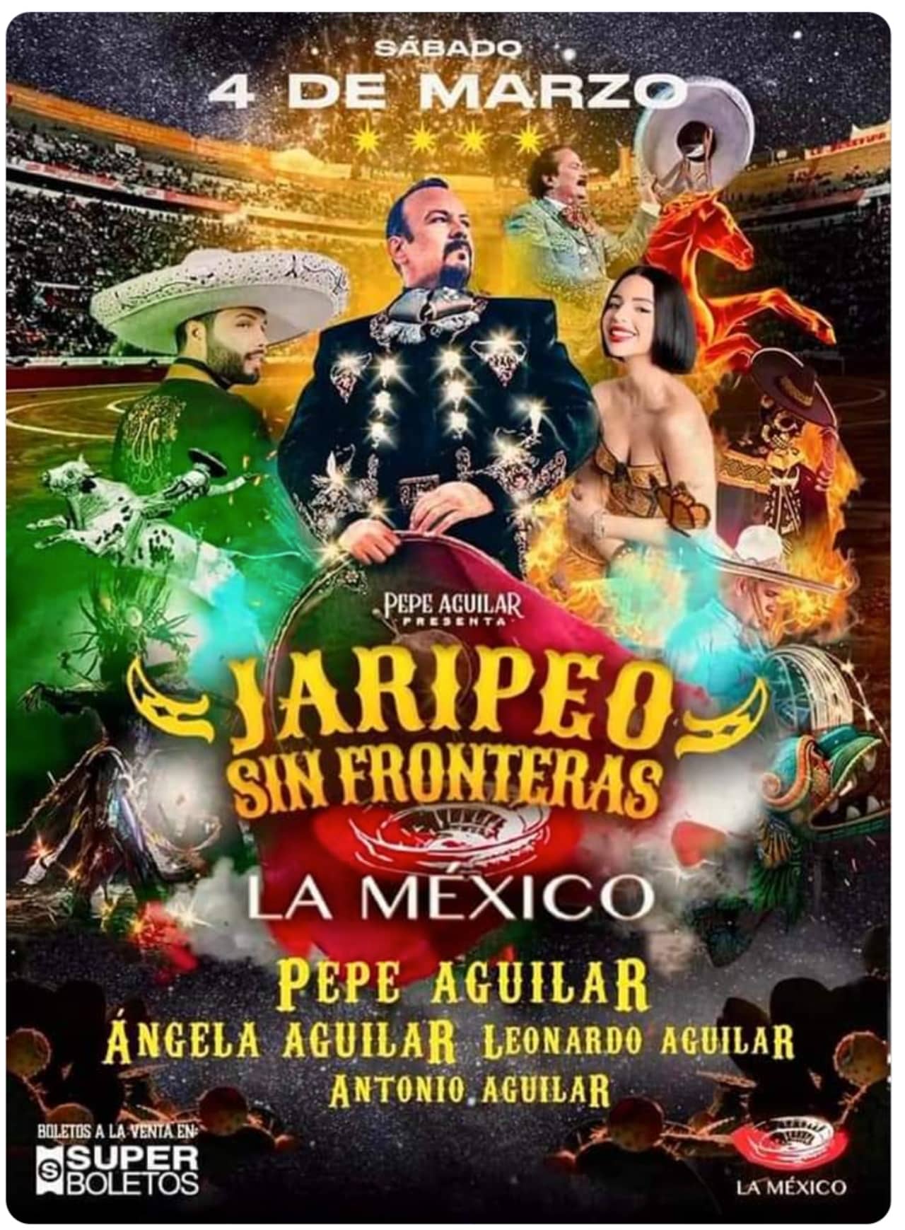Ãngela Aguilar familia Plaza Toros