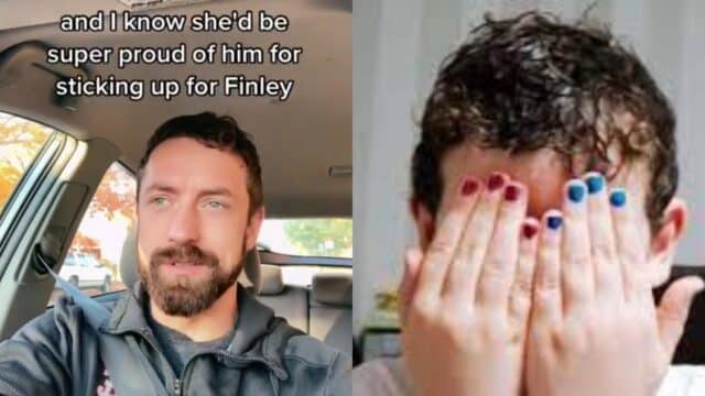 Papá pintarse las uñas hijo