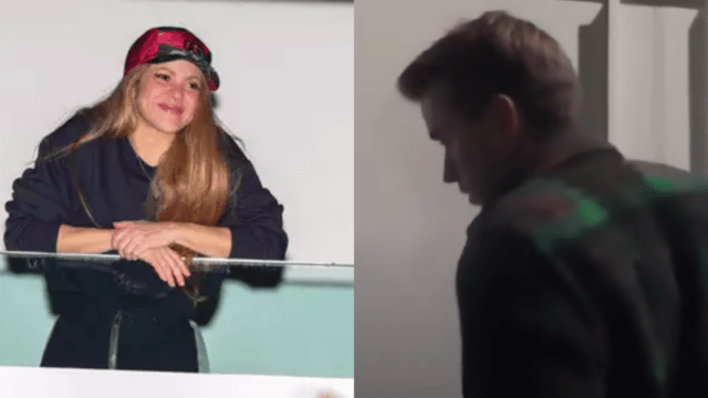 Shakira galán entrando a su casa