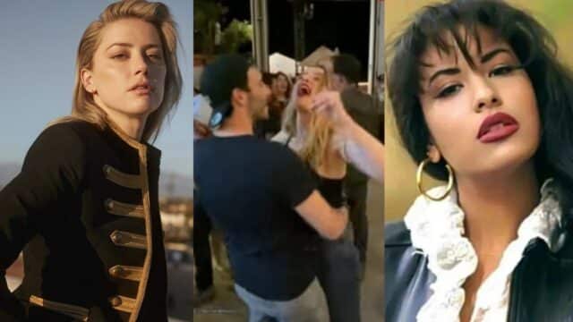 Graban Amber Heard bailando cancion Selena