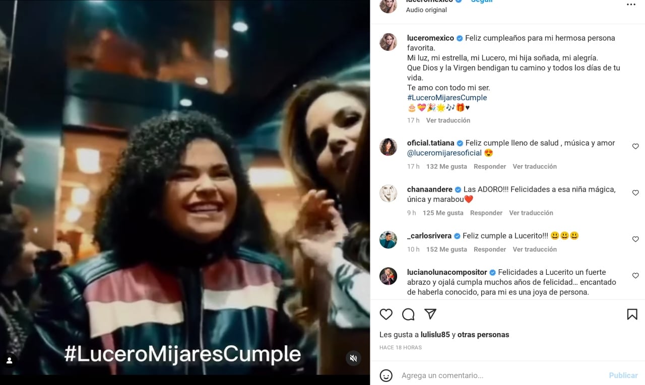 Lucero Mijares mensaje cumpleaños