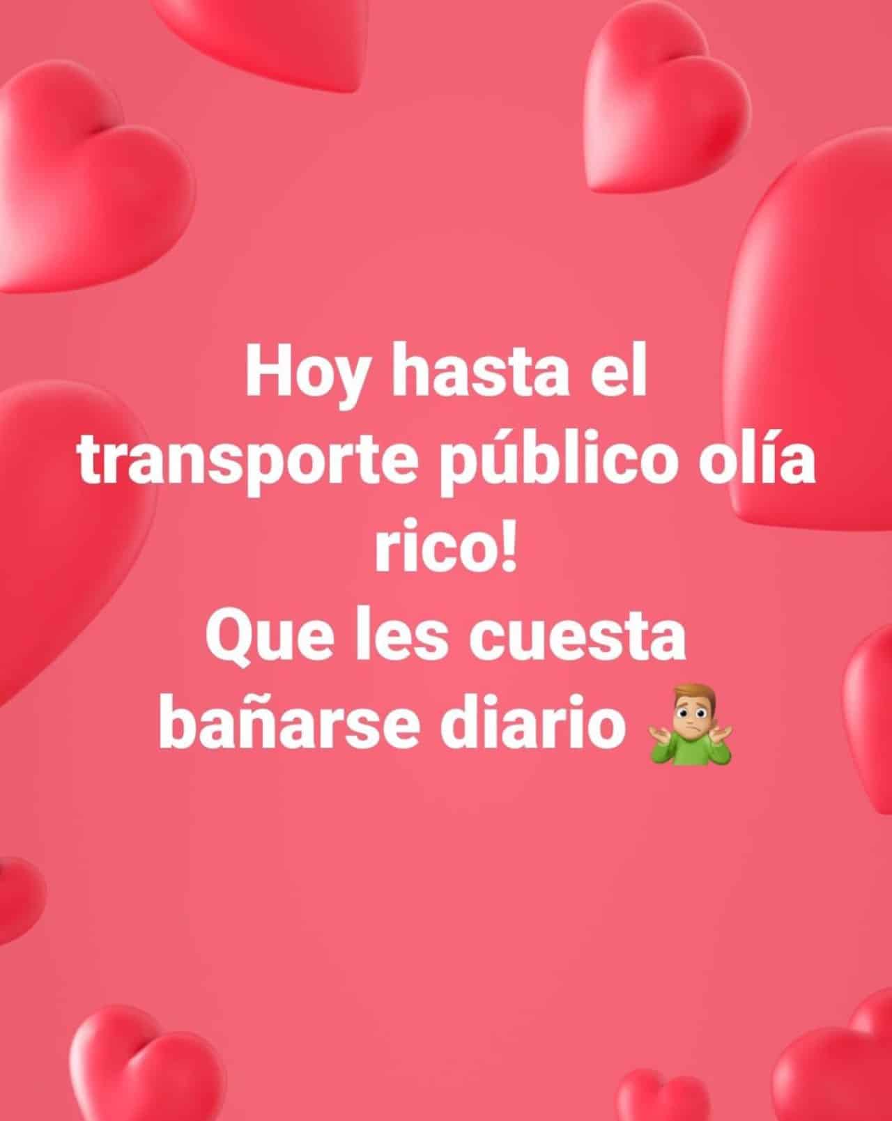 Memes San Valentin transporte publico baÃ±arse