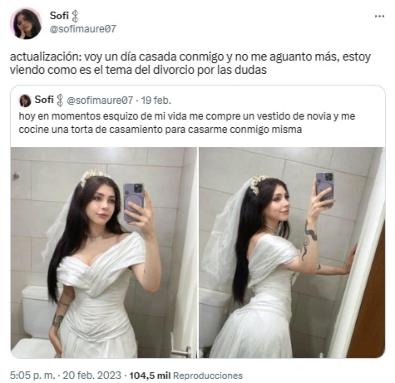 Mujer se casa consigo misma divorcio