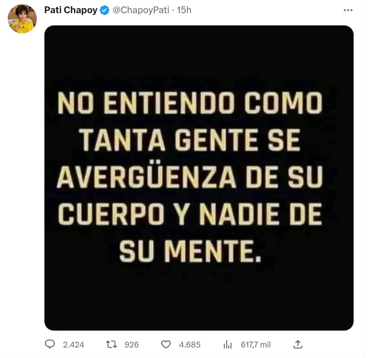 Pati Chapoy críticas contestacion