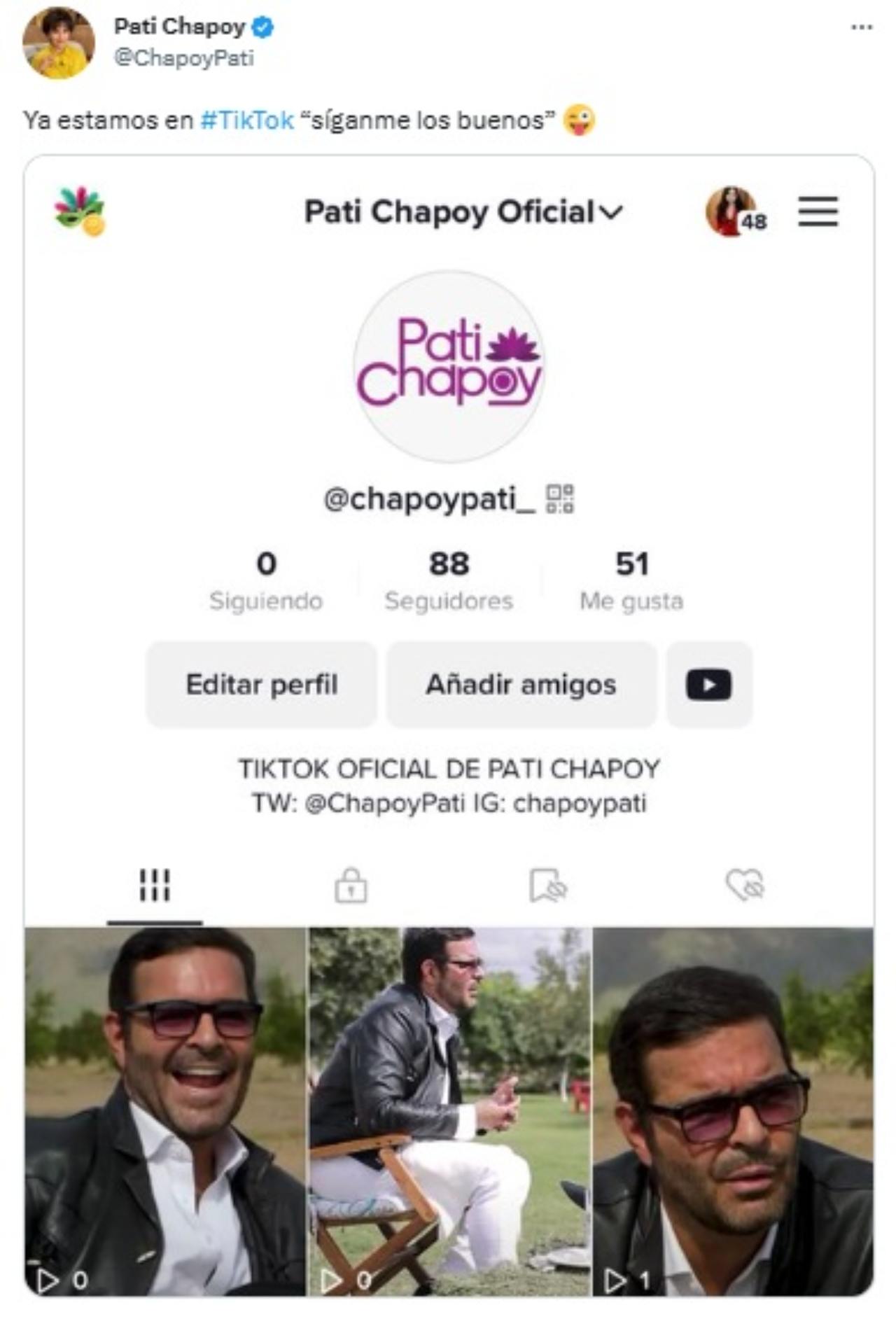 Pati Chapoy anuncia abrio TikTok criticas