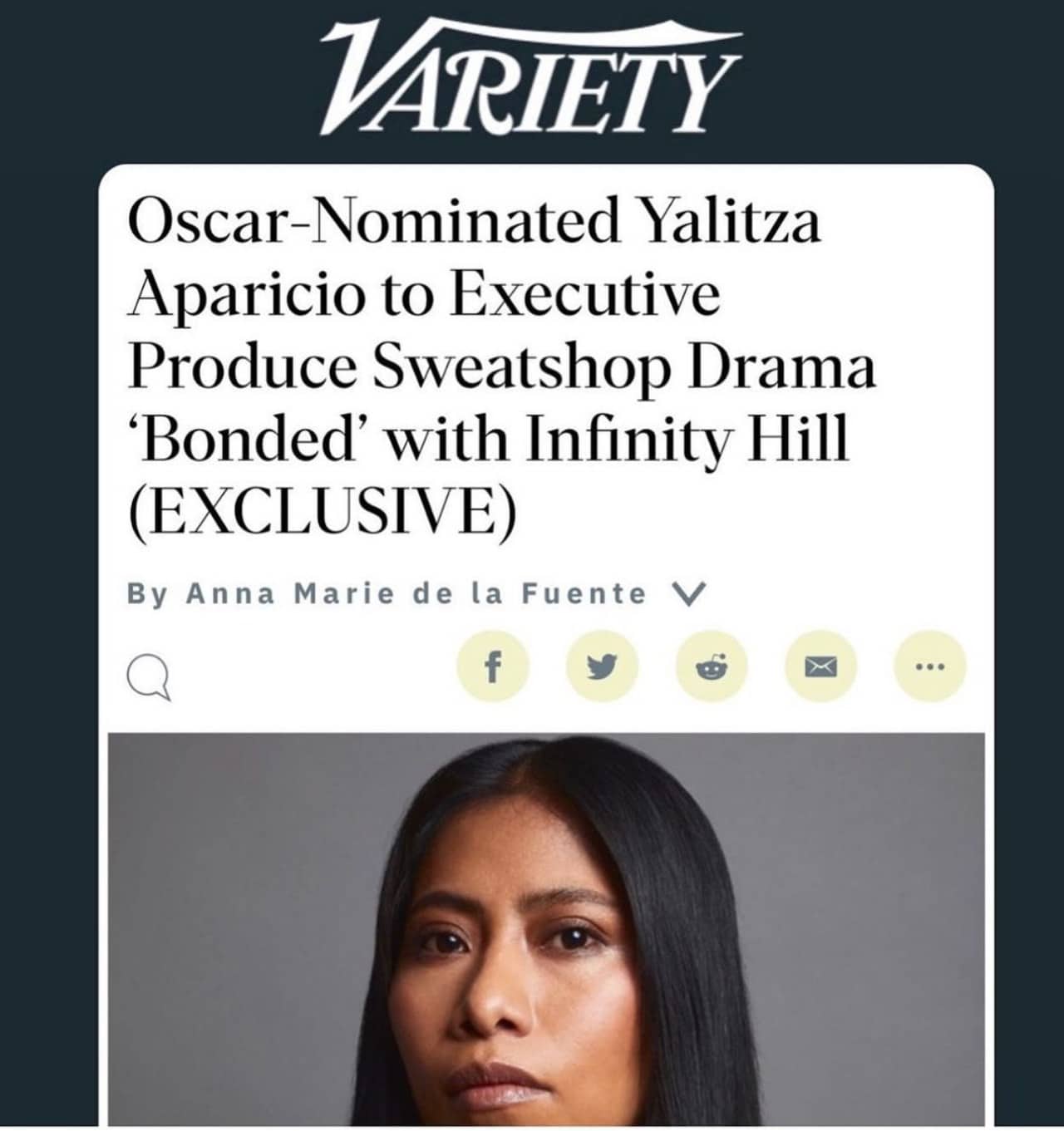 Yalitza Aparicio productora cine pelicula Bonded