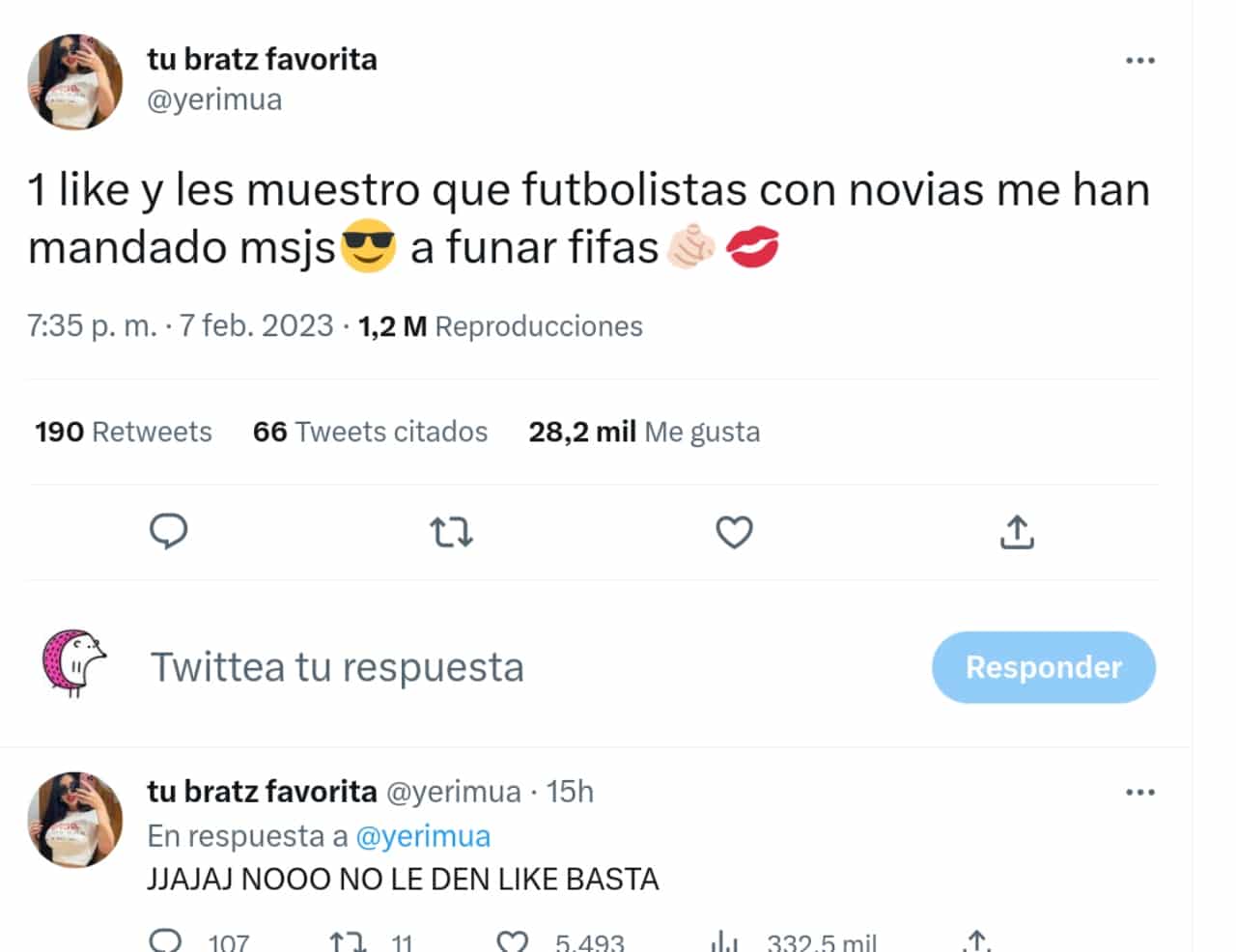 Yeri Mua futbolistas twitter
