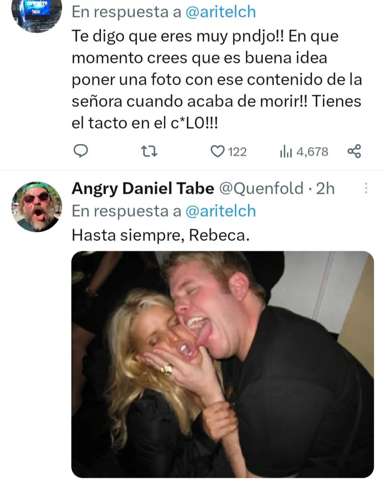 Destrozan Ari Telch despedida Rebecca Jones