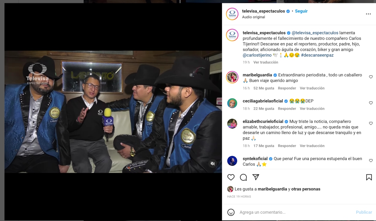 Carlos Tijerino reportero Televisa