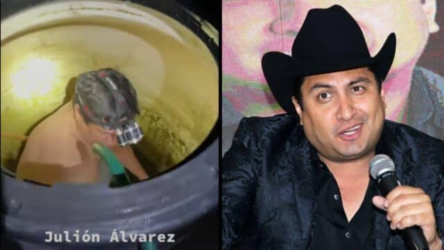 Julión Álvarez tinaco acabado y en la ruina
