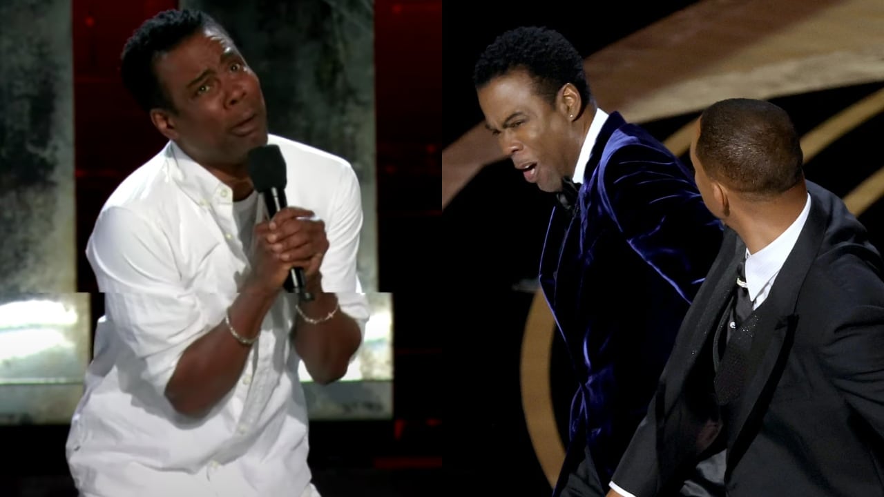 Chris Rock cachetada Will Smith esposa