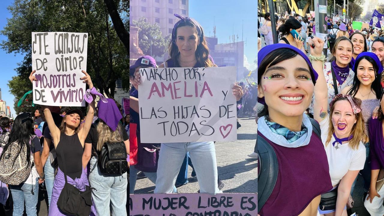 famosas unieron marcha del 8M