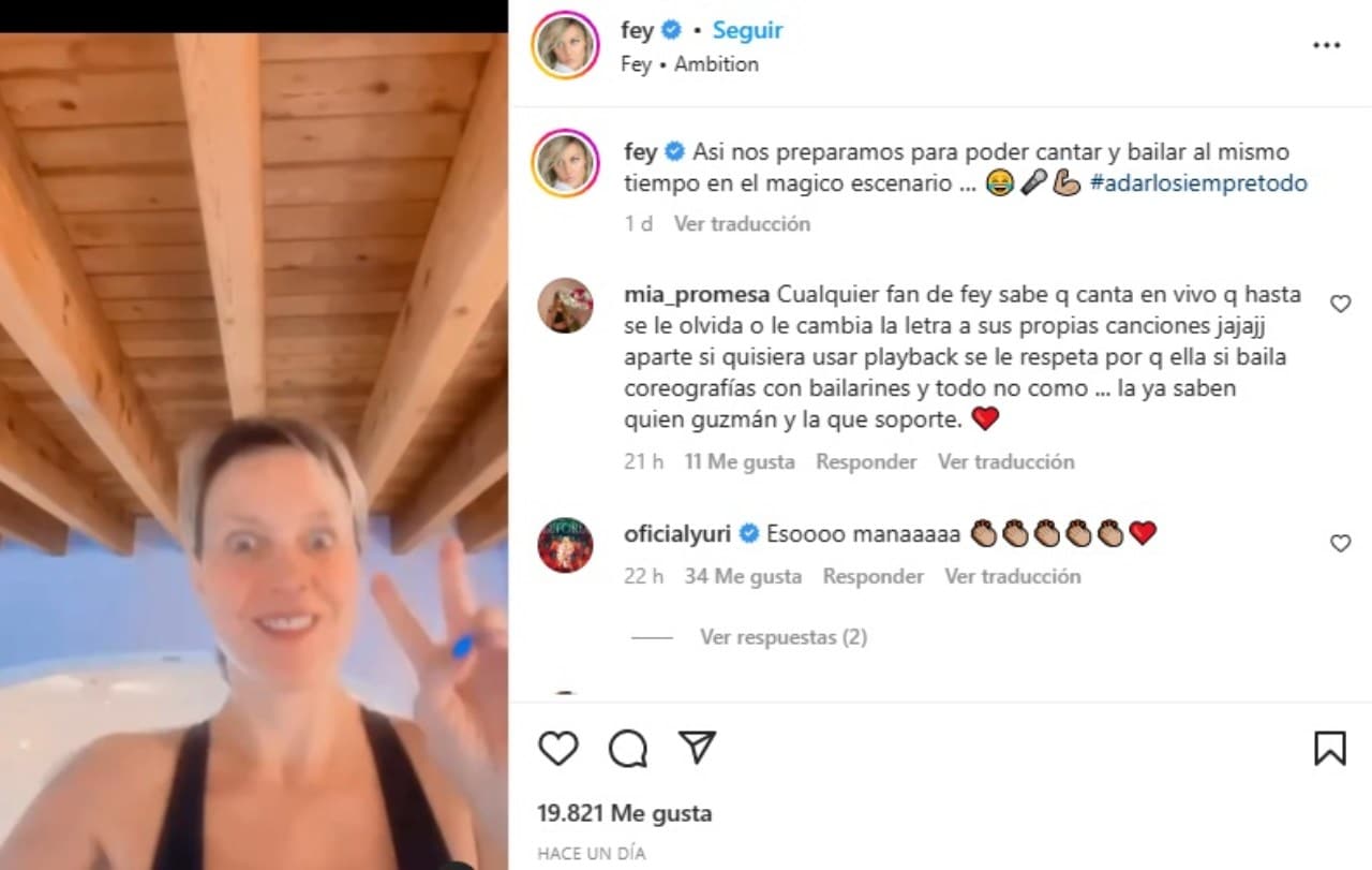 Fey manda indirecta Alejandra Guzman ejercicio