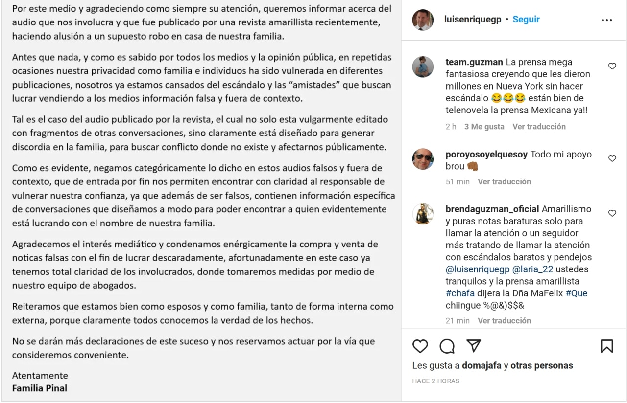 Luis Enrique Guzmán dinero Silvia Pinal