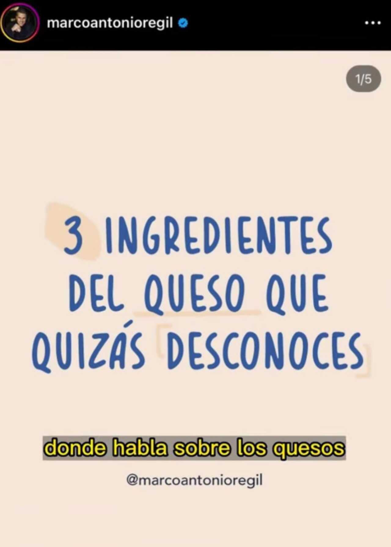 Marco Antonio Regil queso
