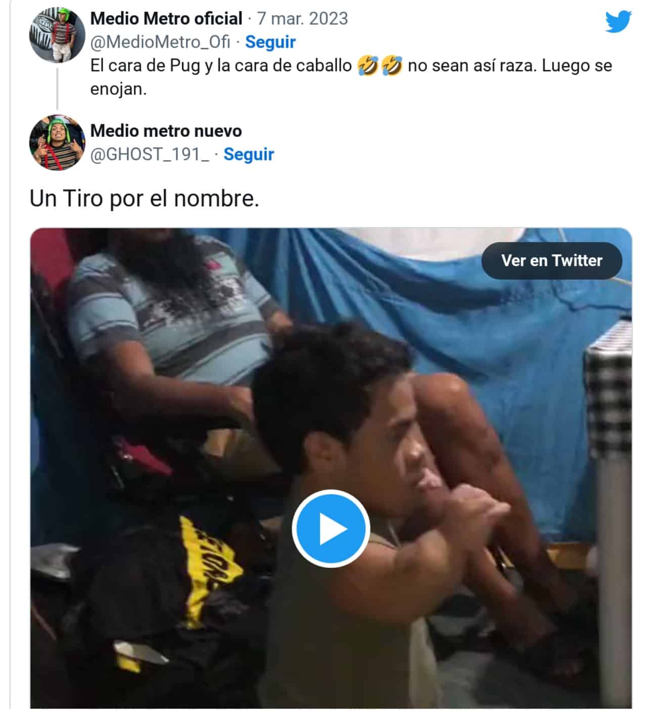 Medio Metro imitador original tiro pelea nombre