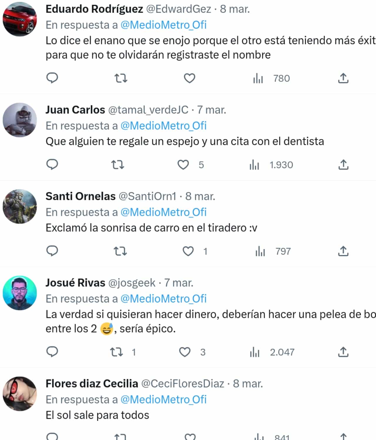 Medio Metro imitador original tiro pelea nombre
