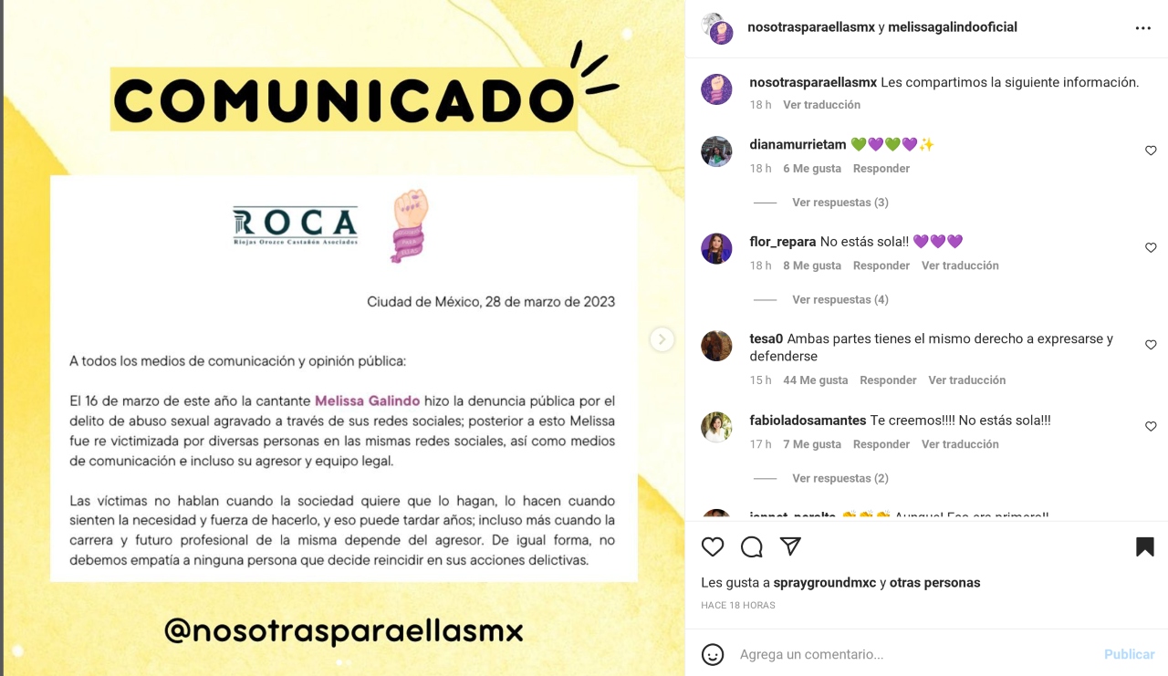 Melissa Galindo denuncia abuso Kalimba