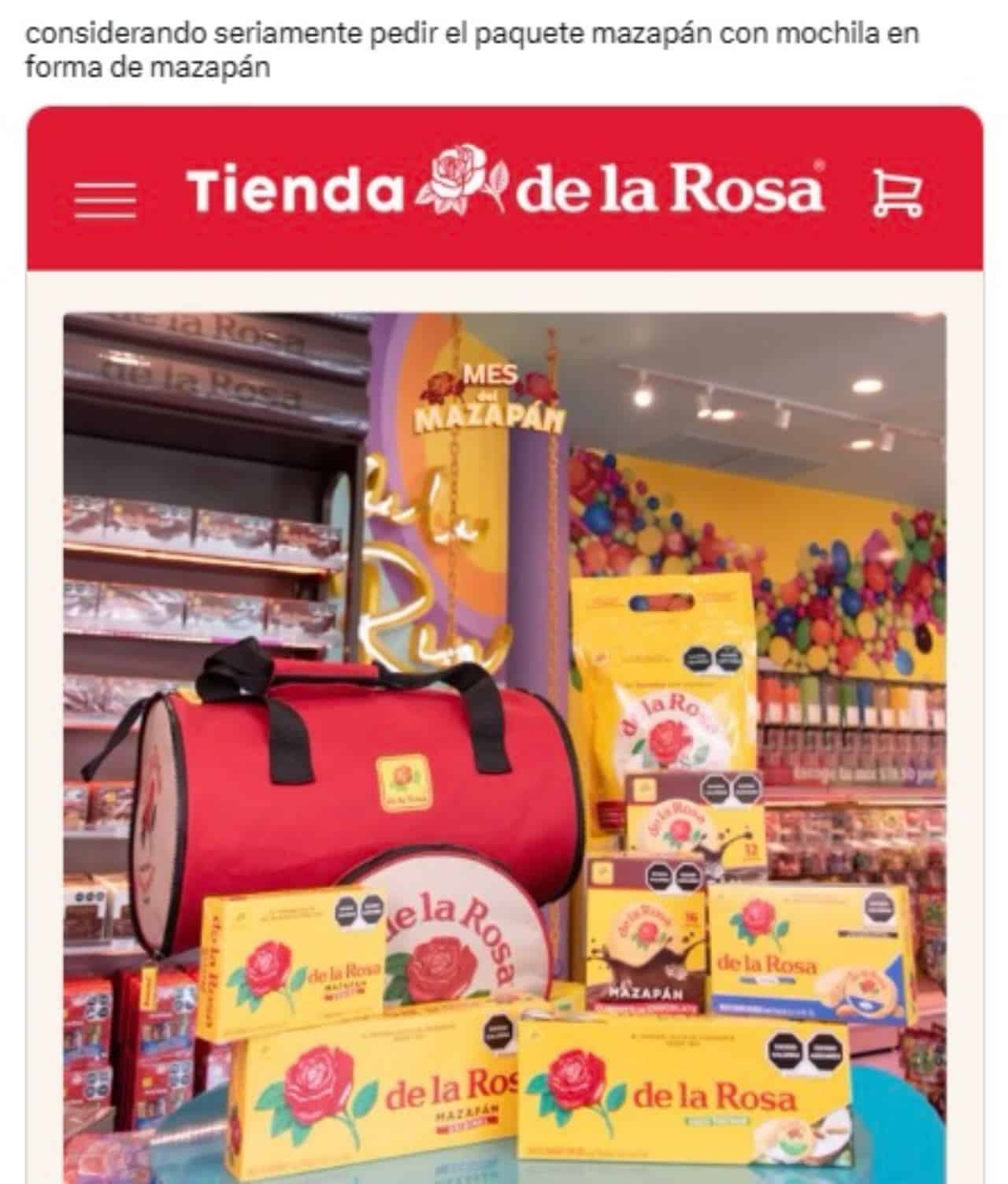 Lanzan mochila mazapan promocion paquete