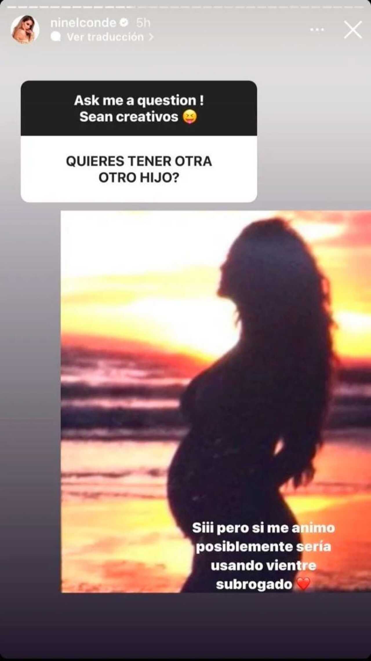 Ninel Conde hijos vientre 