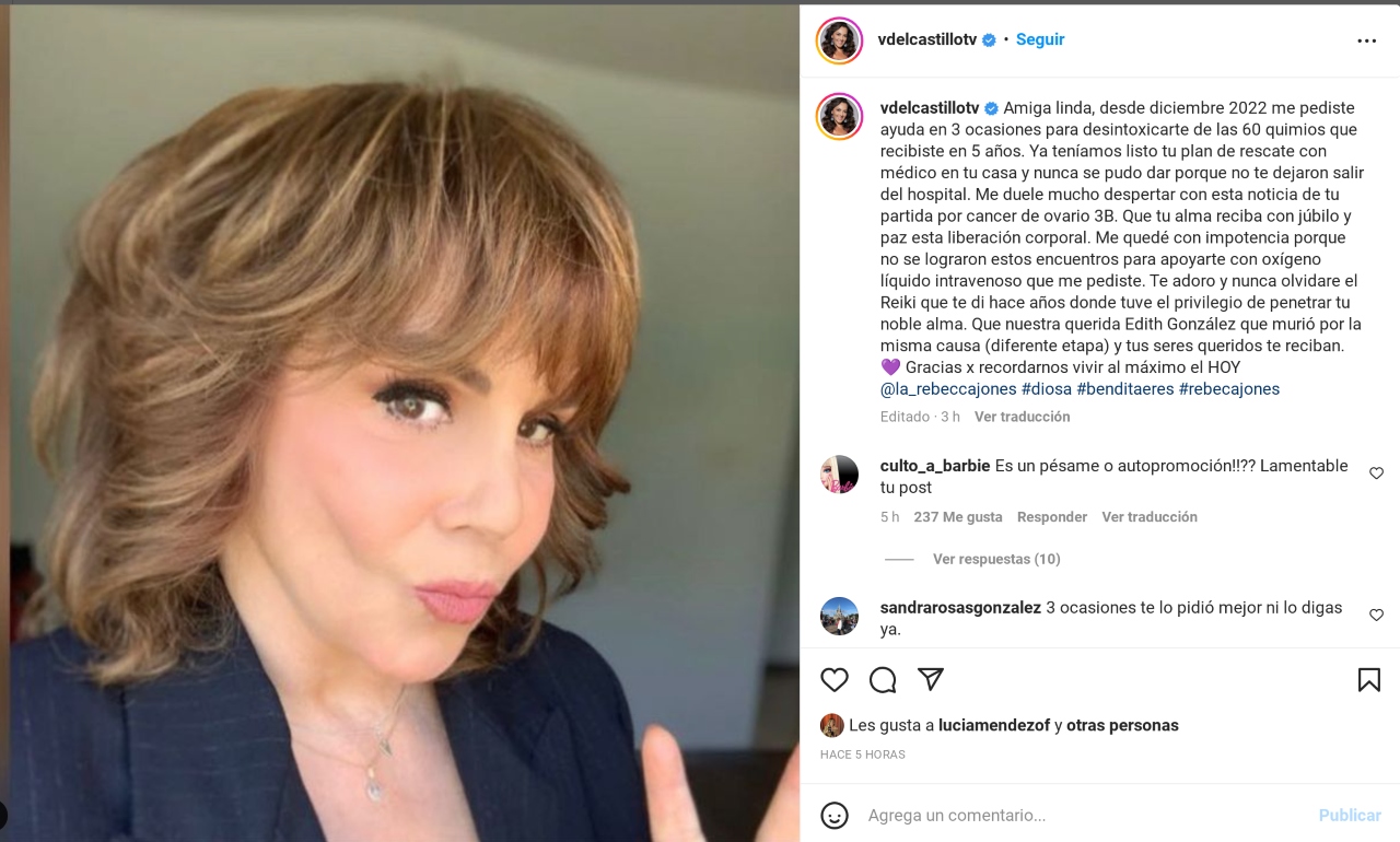 Verónica castillo post Rebecca Jones