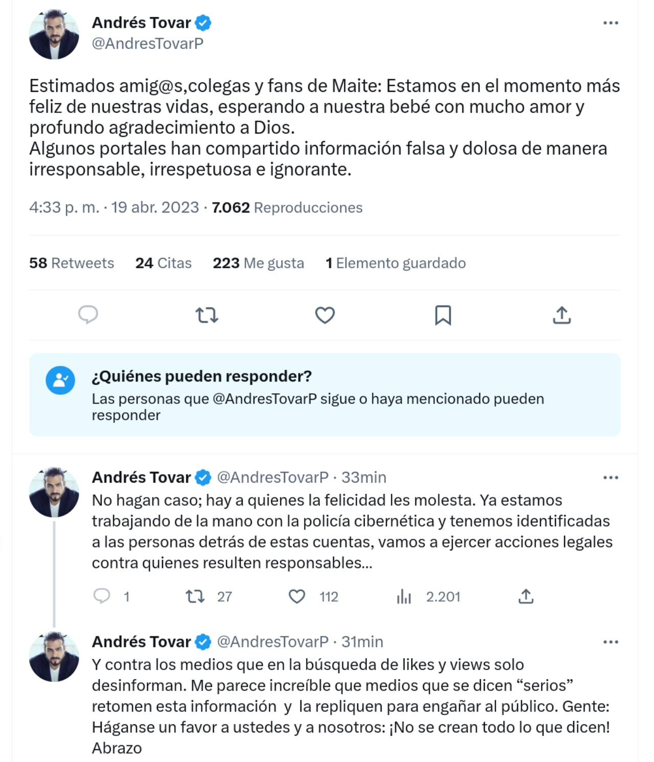 Andrés Tovar separación Maite Perroni