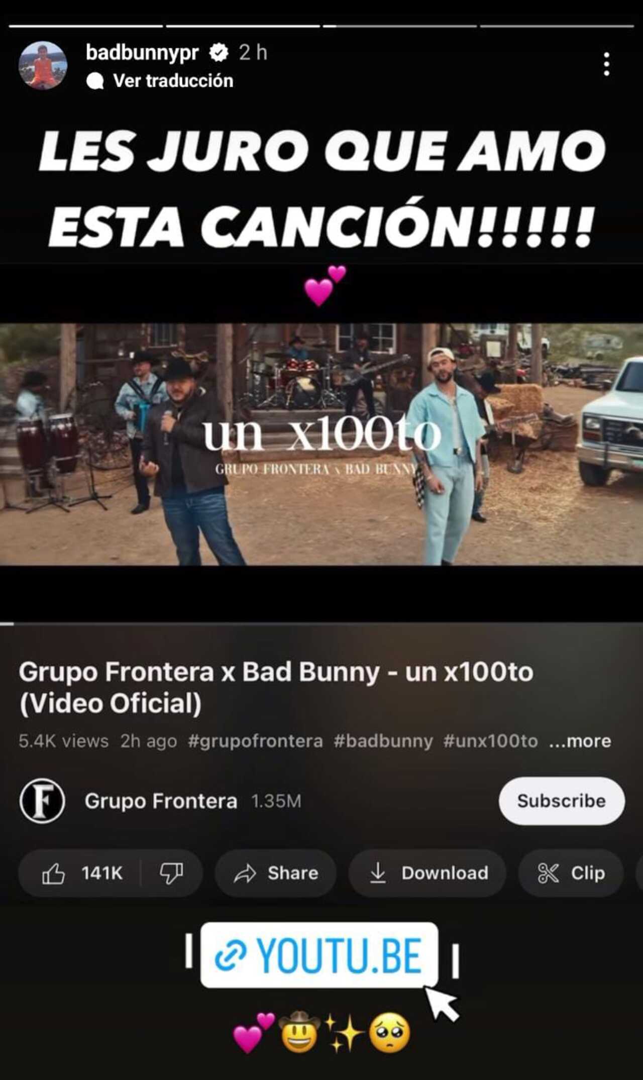 Bad Bunny estrena canción con Grupo Frontera