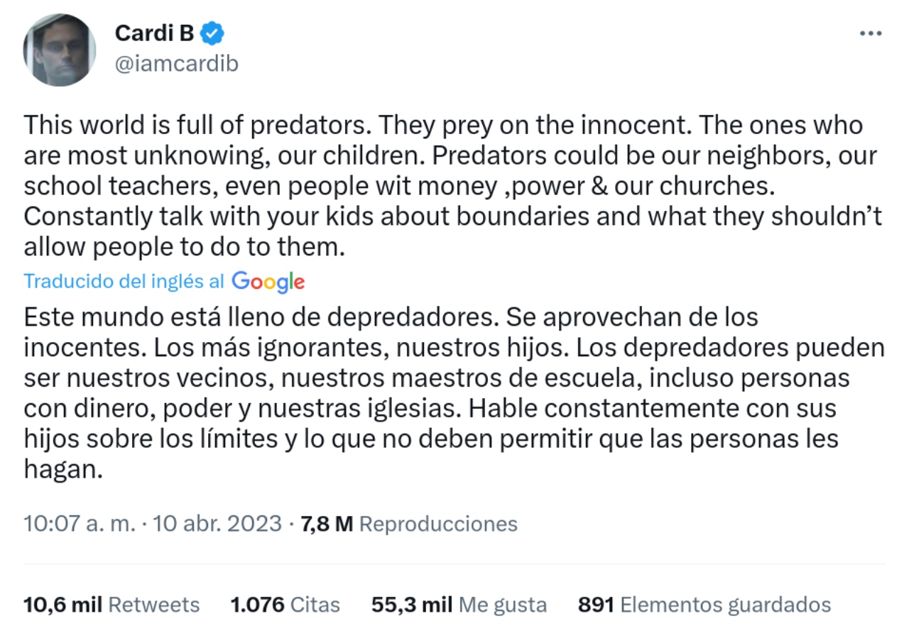 Cardi B explota contra el Dalai Lama y lo llama "depredador" por besar a niño