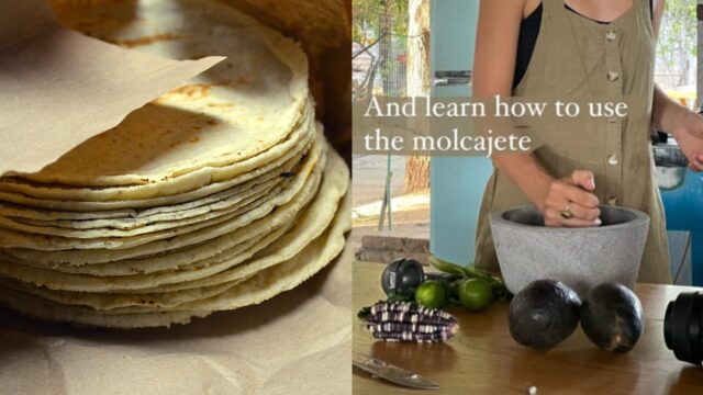 extranjera tortillas Oaxaca