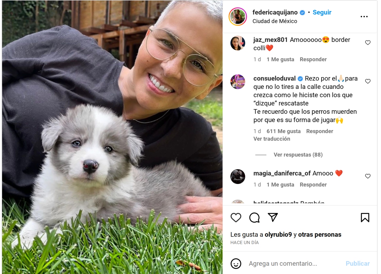 Federica Quijano perro Consuelo Duval