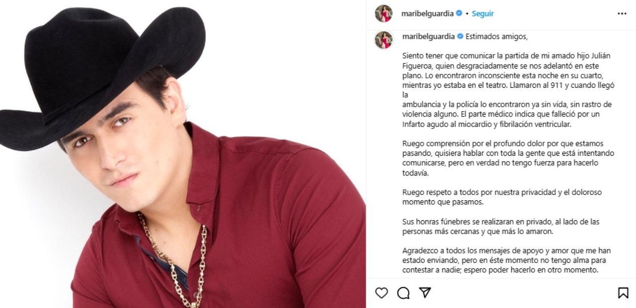 Maribel Guardia muerte hijo de que murio