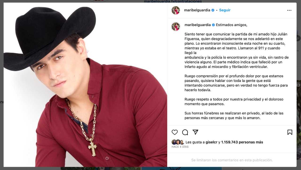 Maribel Guardia muestra donde reposan cenizas de su hijo