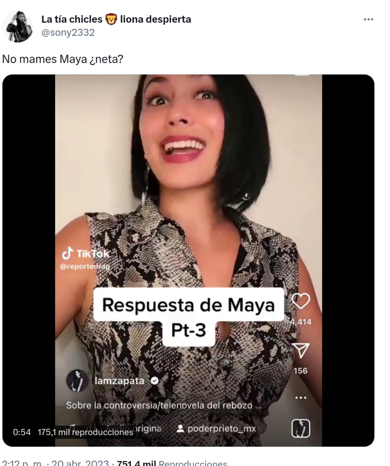 Maya Zapata soberbia