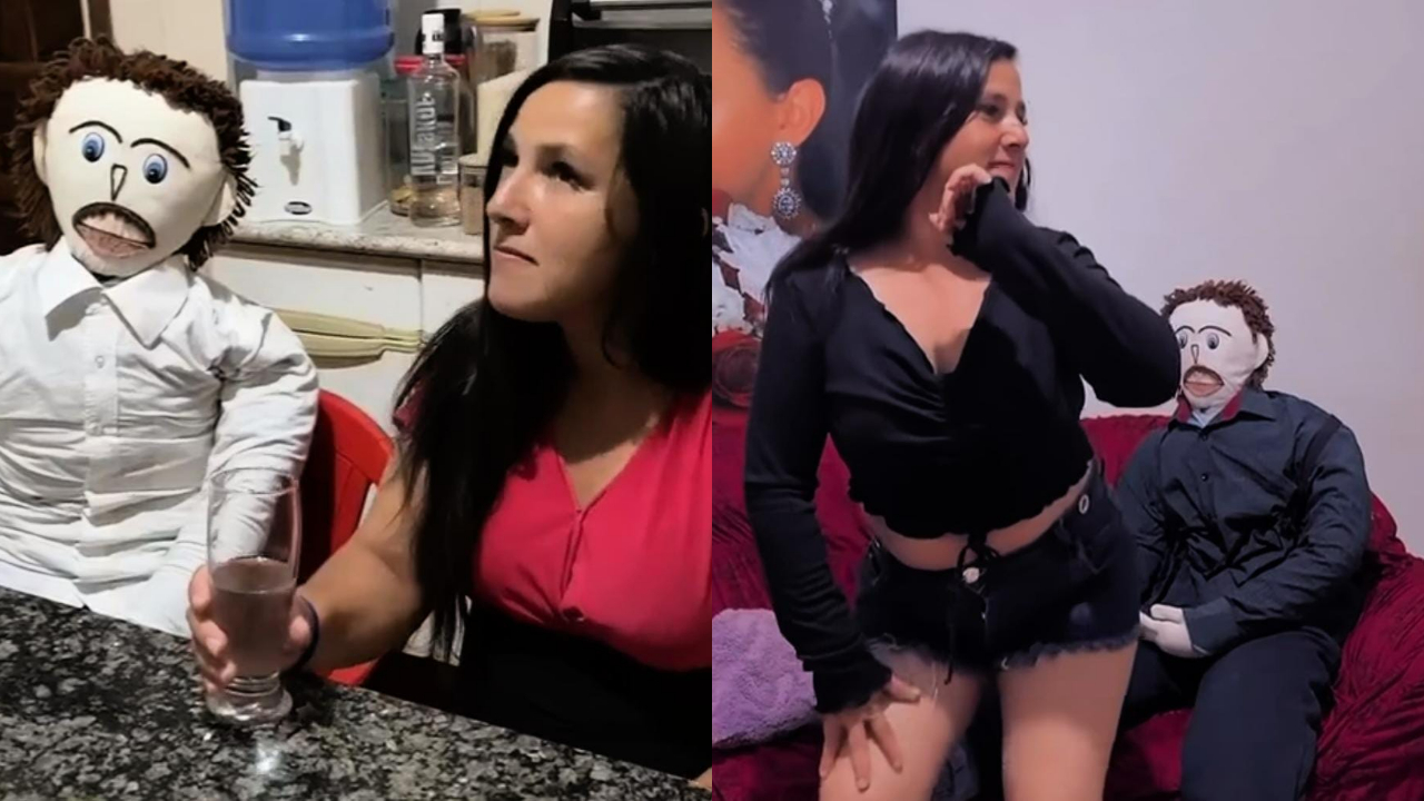 Mujer muñeco trapo embarazada