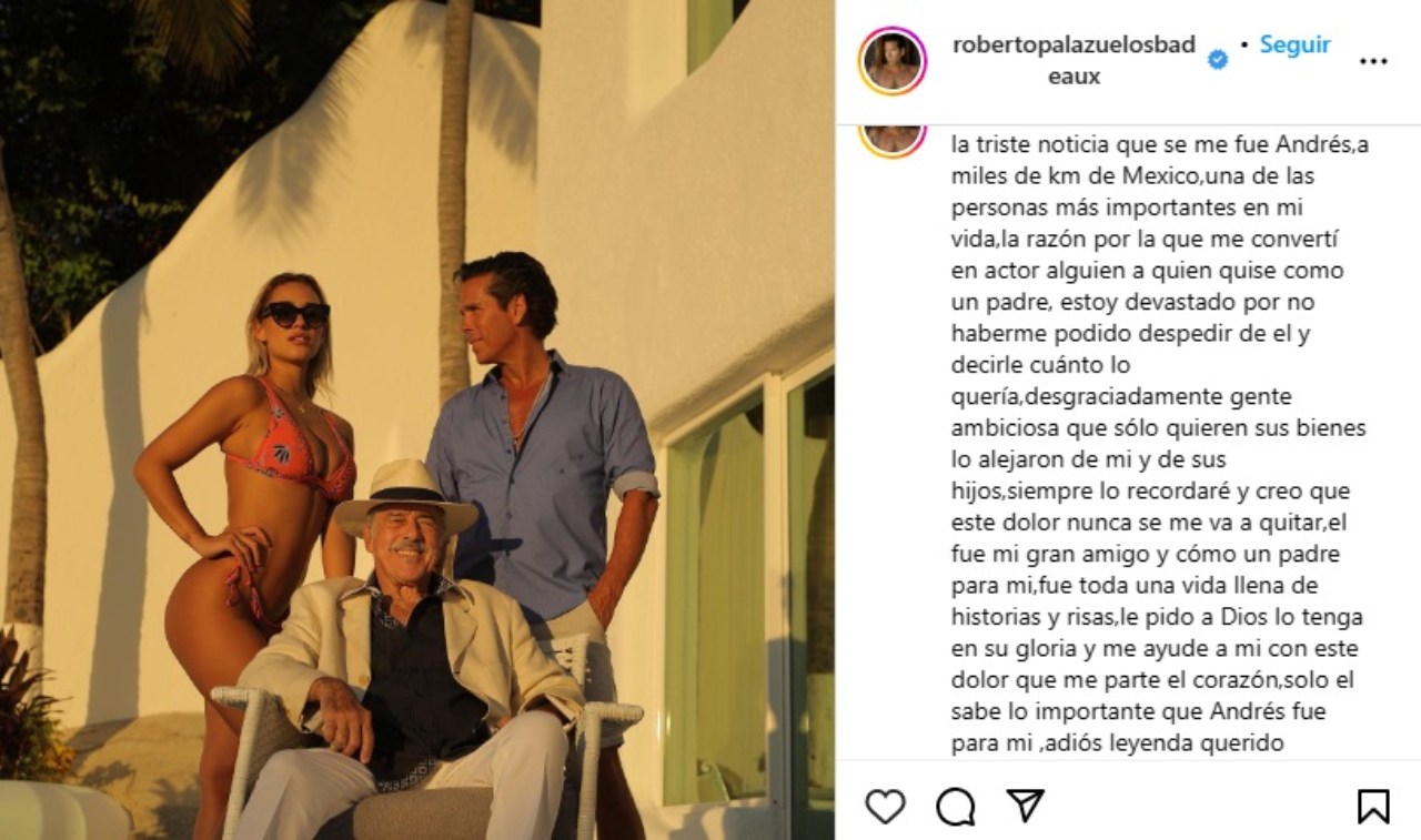 Mensaje Roberto Palazuelos muerte Andres Garcia