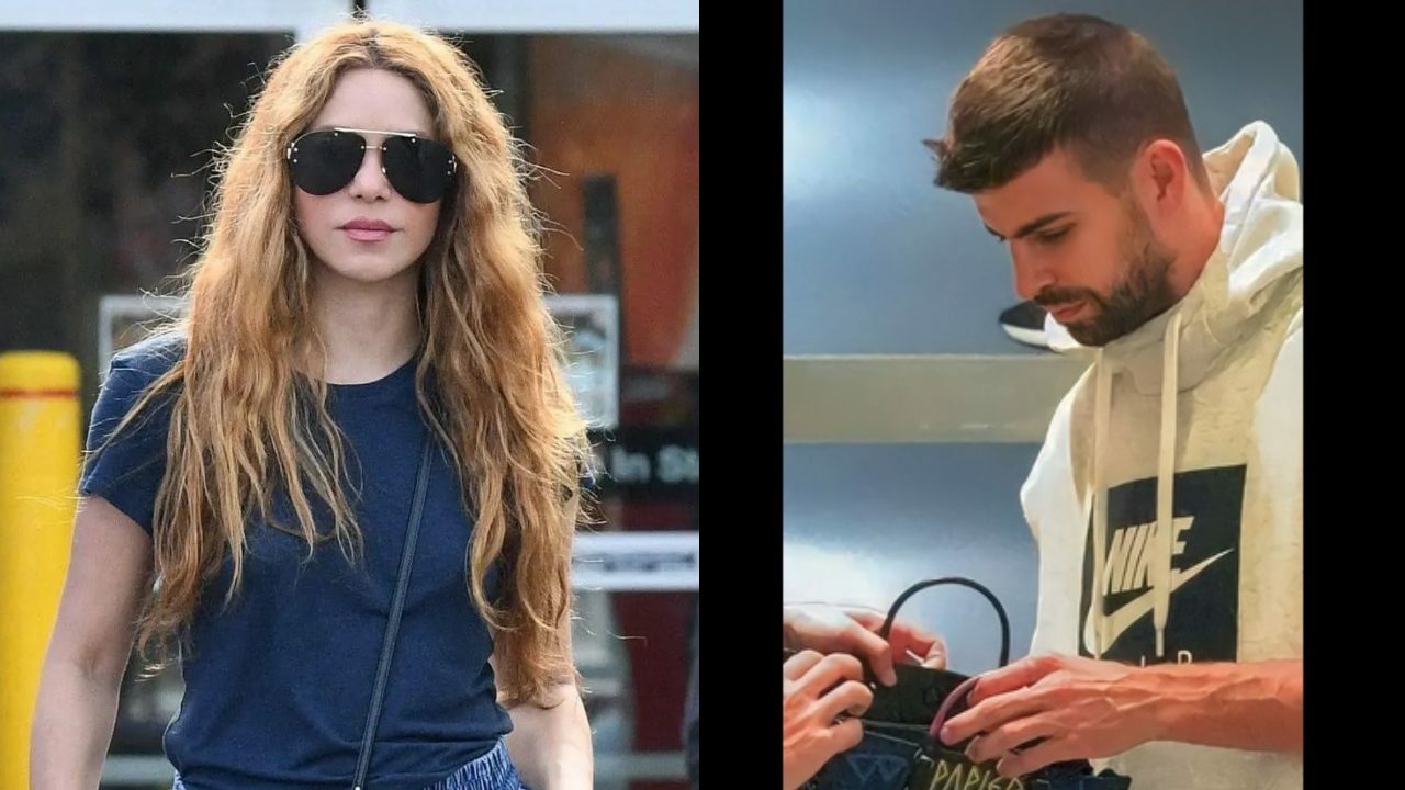 Shakira usando bolso dio Pique regalo