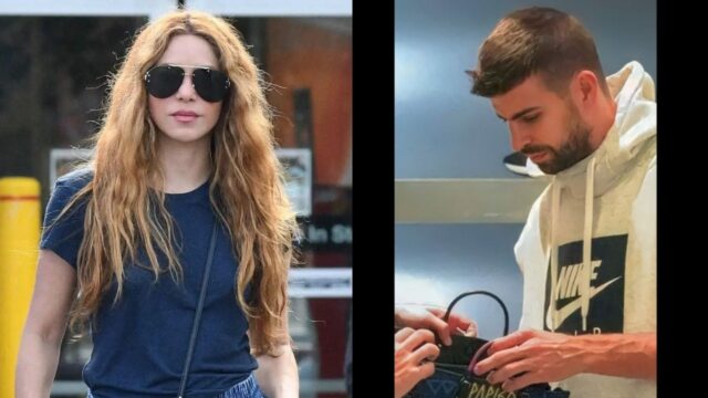 Shakira usando bolso dio Pique regalo