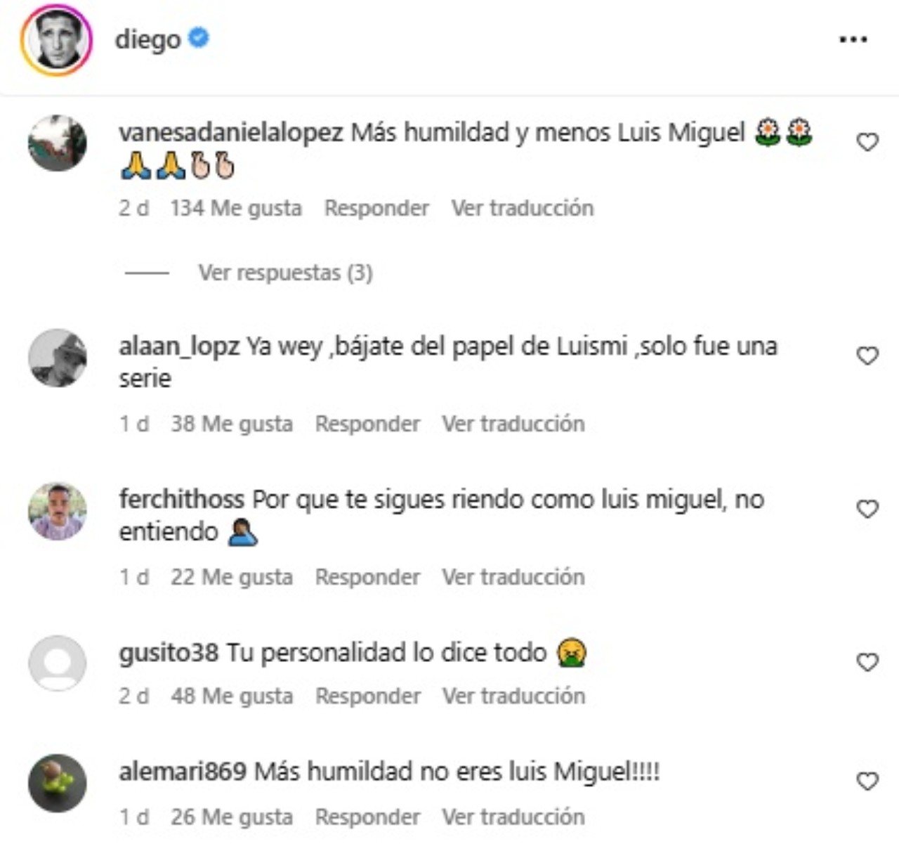 Diego Boneta criticas papel Luis Miguel