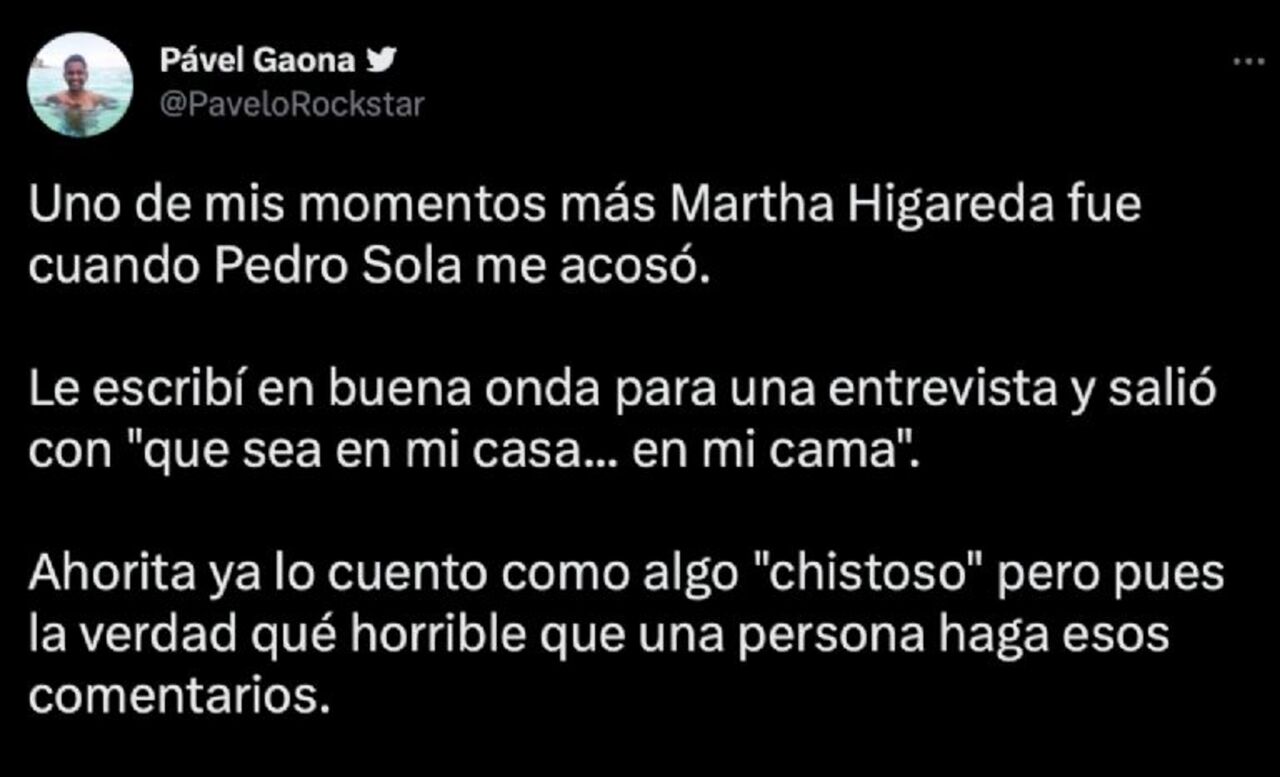 Exhiben a Pedrito Sola de acosador